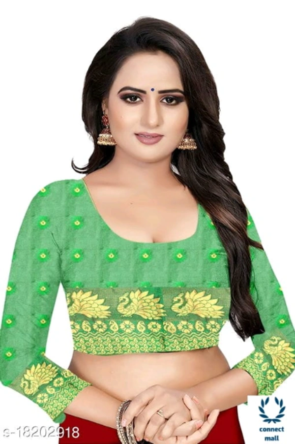 COTTON BASED JACQUARD SAREES  - Saree Length Size-5.5mBlouse Length Size-0.8, Cotton Silk, Zari Woves, Pack of ;1